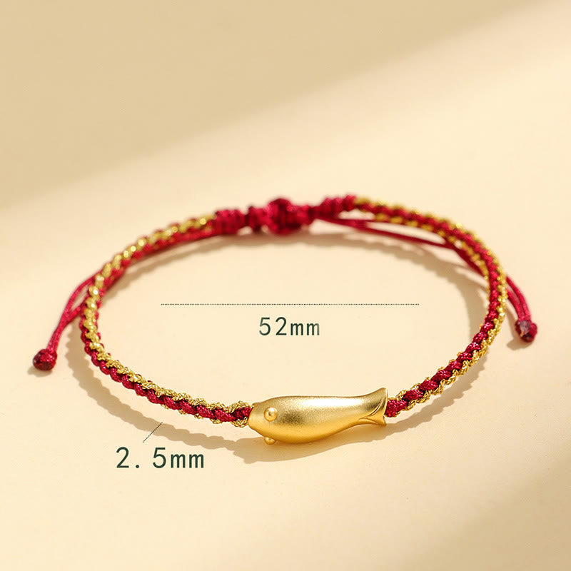 Buddha Stones 999 Sterling Silber Glücks-Koi-Fisch-Schutzseil-Armband - image 14