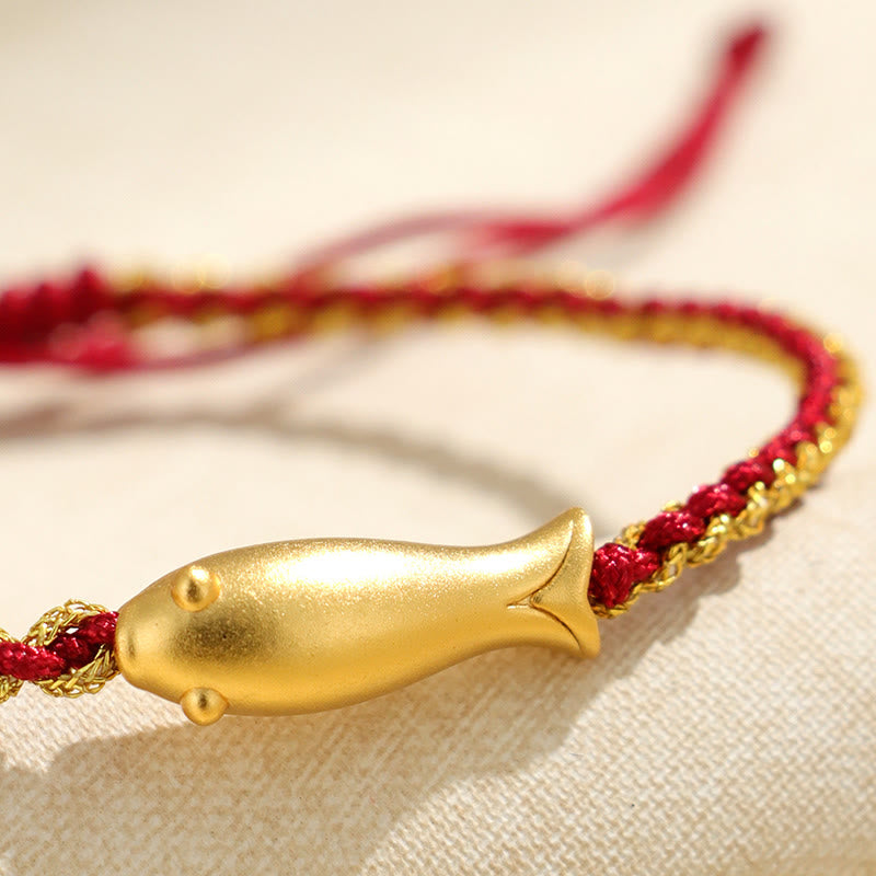 Buddha Stones 999 Sterling Silber Glücks-Koi-Fisch-Schutzseil-Armband - image 13