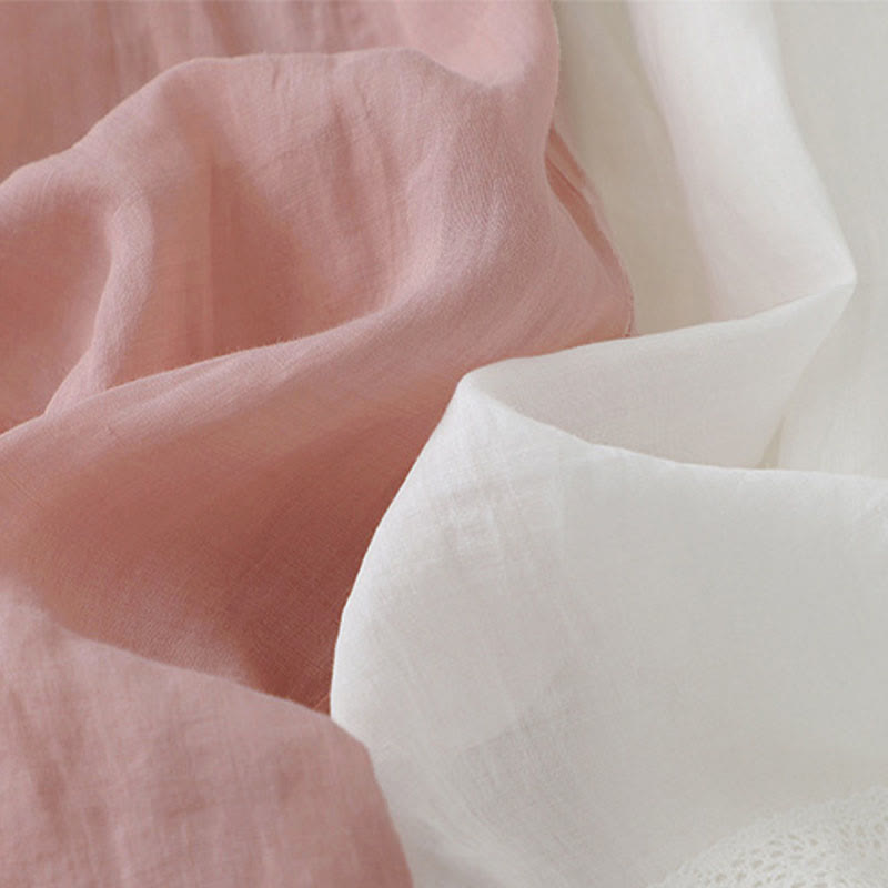 Buddha Stones Damenrock aus Baumwolle mit elastischer Taille und einfarbiger Spitze - image 17