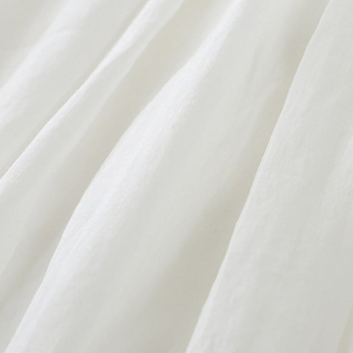 Buddha Stones Damenrock aus Baumwolle mit elastischer Taille und einfarbiger Spitze - image 15