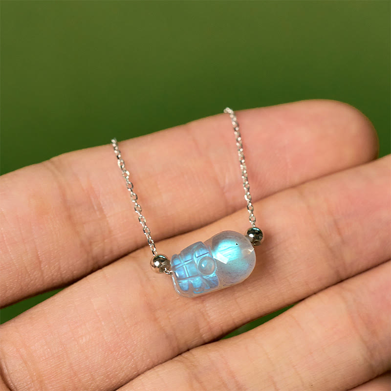 Buddha Stones 925 Sterling Silber Pixiu Mondstein Heilarmband - image 9