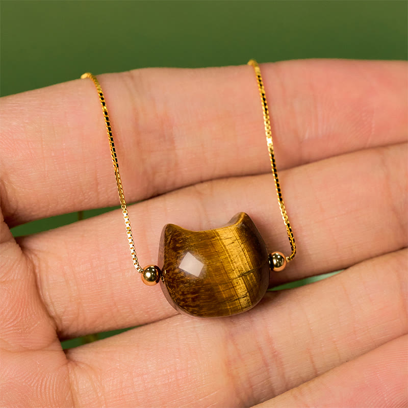 Buddha Stones Schutzarmband aus 925er Sterlingsilber mit Katzen- und Tigerauge - image 4