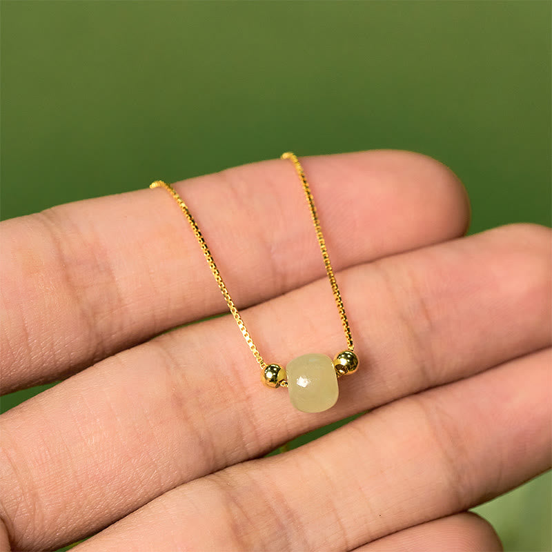 Buddha Stones 925 Sterling Silber Natürliche Jade Perle Fülle Kette Armband - image 17