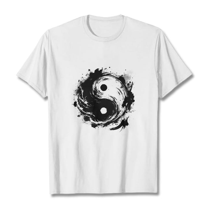 Buddha Stones Tinte Yin Yang Muster Balance Design T T-shirt - Weiß - 2XL - image 6
