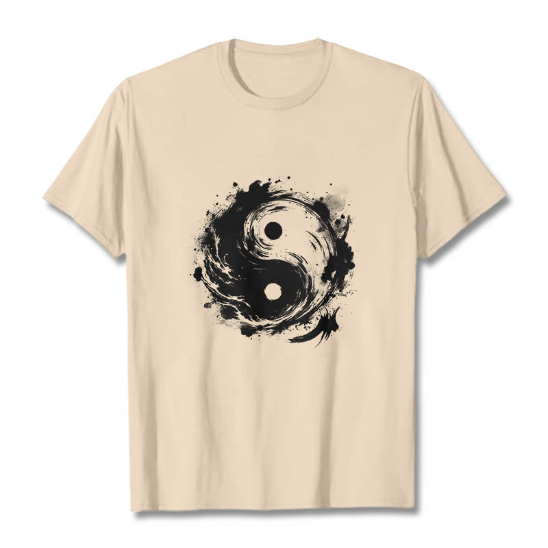 Buddha Stones Tinte Yin Yang Muster Balance Design T T-shirt - Bisque - 2XL - image 9