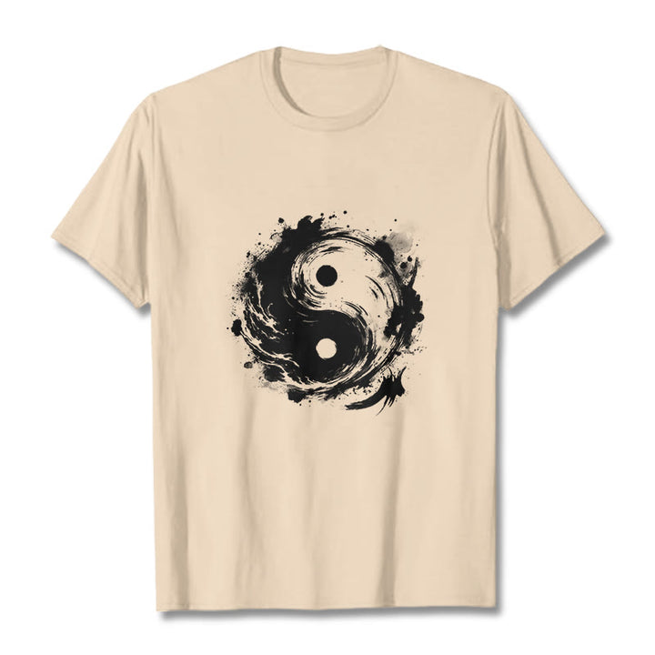 Buddha Stones Tinte Yin Yang Muster Balance Design T T-shirt - Bisque - 2XL - image 9