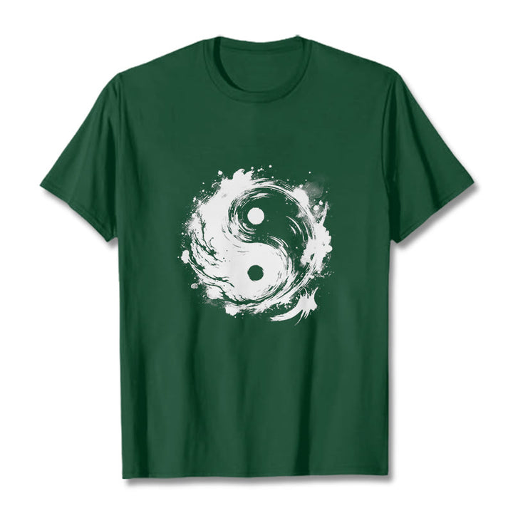 Buddha Stones Tinte Yin Yang Muster Balance Design T T-shirt - WaldGrün - 2XL - image 11