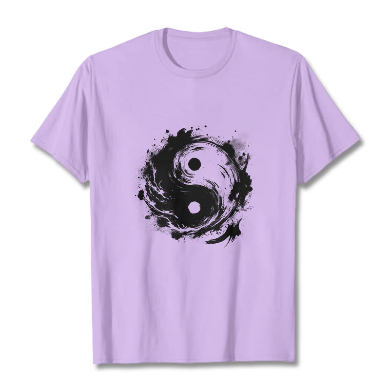 Buddha Stones Tinte Yin Yang Muster Balance Design T T-shirt - Pflaume - 2XL - image 17
