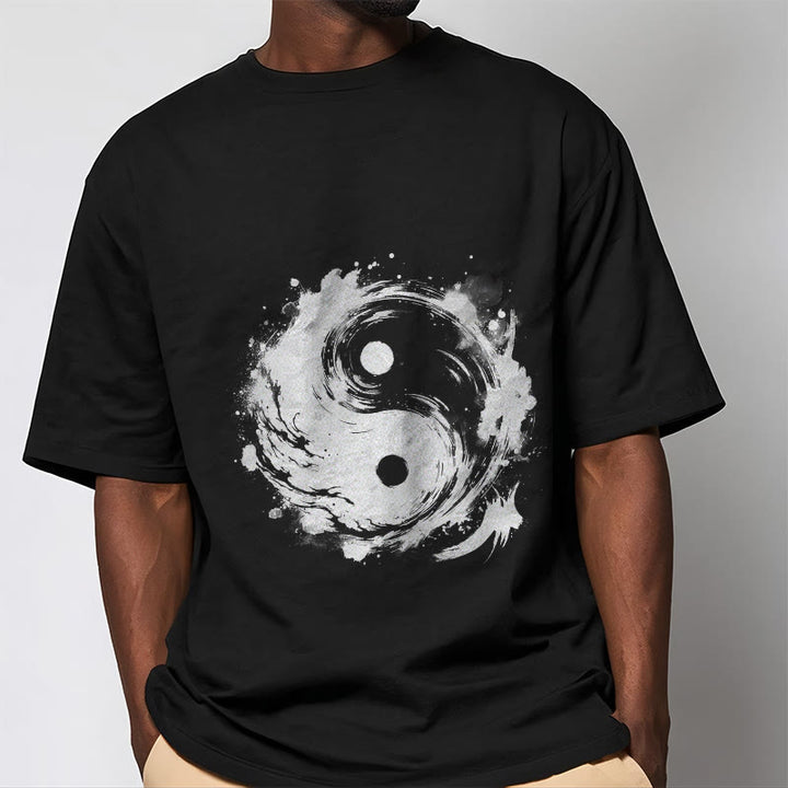 Buddha Stones Tinte Yin Yang Muster Balance Design T T-shirt - image 2
