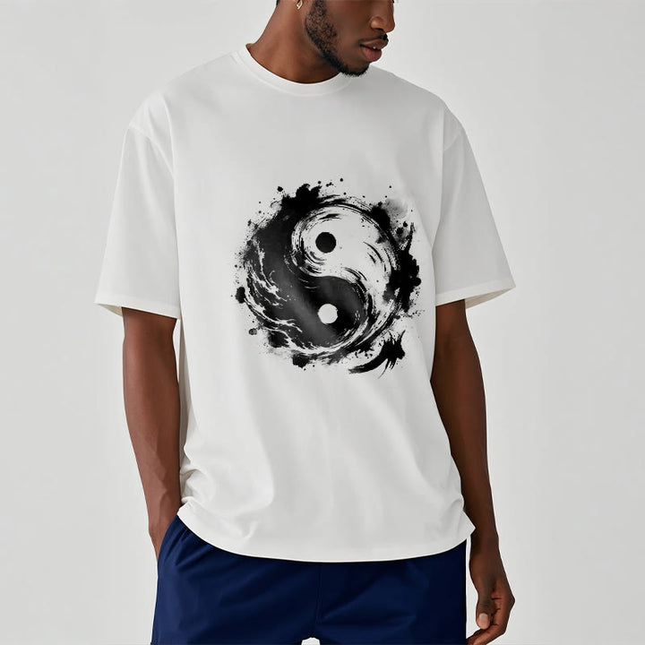 Buddha Stones Tinte Yin Yang Muster Balance Design T T-shirt - image 7