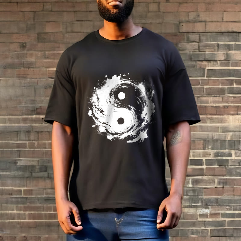 Buddha Stones Tinte Yin Yang Muster Balance Design T T-shirt - image 4