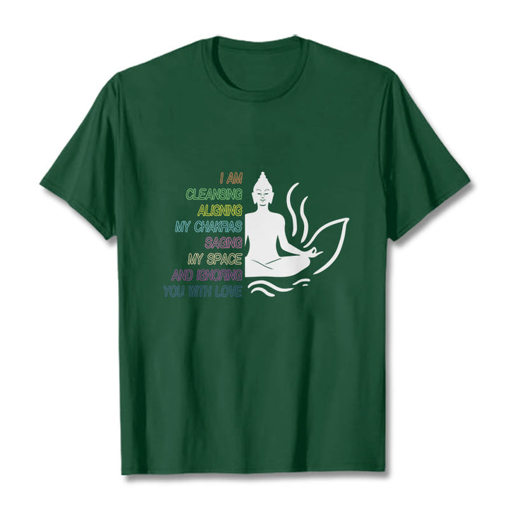 Buddha Stones Buddha Lotus Blume Meditation Design T T-shirt - Waldgrün - 灰色 - image 11