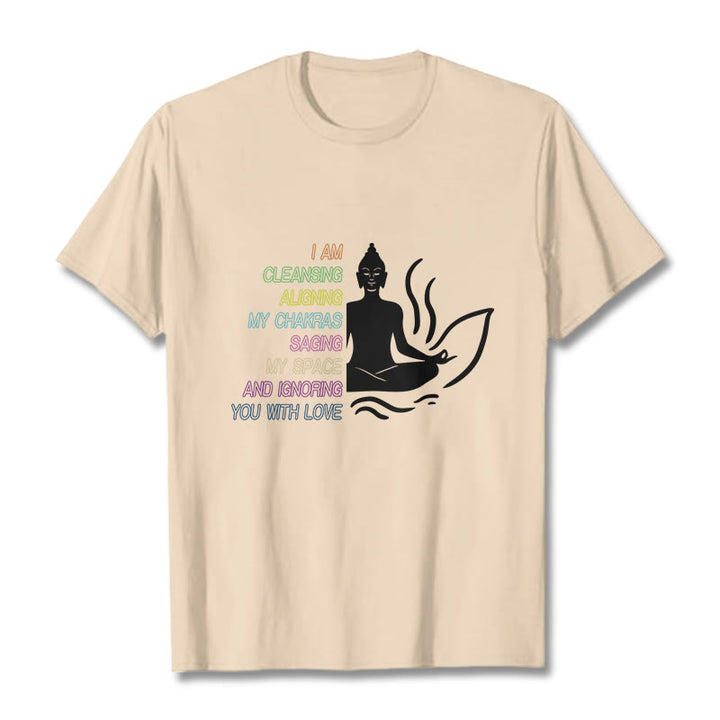 Buddha Stones Buddha Lotus Blume Meditation Design T T-shirt - Bisque - 灰色 - image 9
