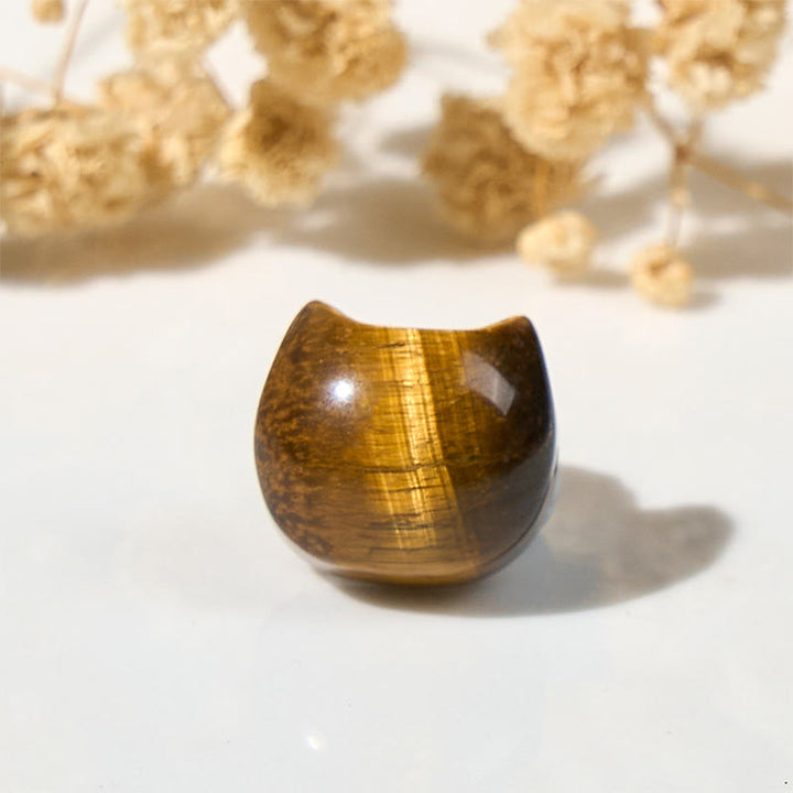 Buddha Stones Süßes Katzen-Tigerauge-Kraftperlen-Armband - image 7