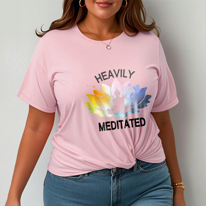Buddha Stones Bunte Lotus Blume Meditation Figur Muster Baumwolle T-shirt - image 14