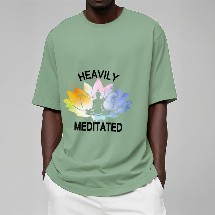 Buddha Stones Bunte Lotus Blume Meditation Figur Muster Baumwolle T-shirt - image 16