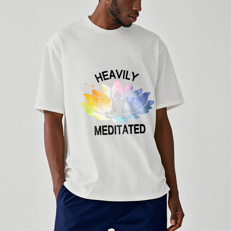 Buddha Stones Bunte Lotus Blume Meditation Figur Muster Baumwolle T-shirt - image 7