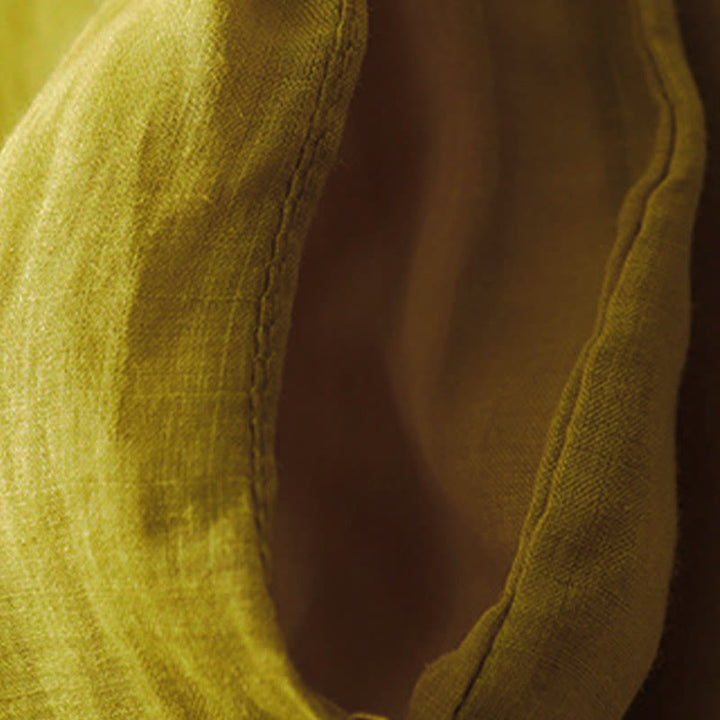 Buddha Stones Damenhose mit weitem Bein und Kordelzug aus Baumwolle im schlichten Design mit Taschen - image 21