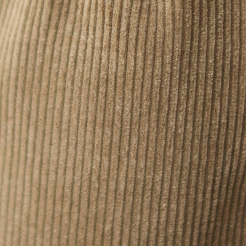 Buddha Stones Lässige Damen-Baumwollcordhose mit Taschen und Knöpfen am Beinausschnitt - image 8