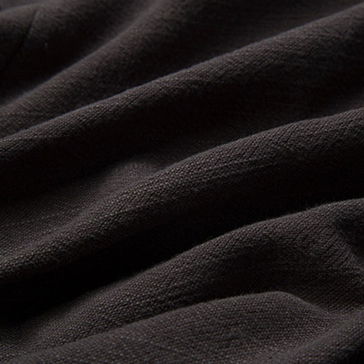 Buddha Stones Winter Einfarbig Langarm Offene Front Jacke männer Baumwolle Kimono - image 9