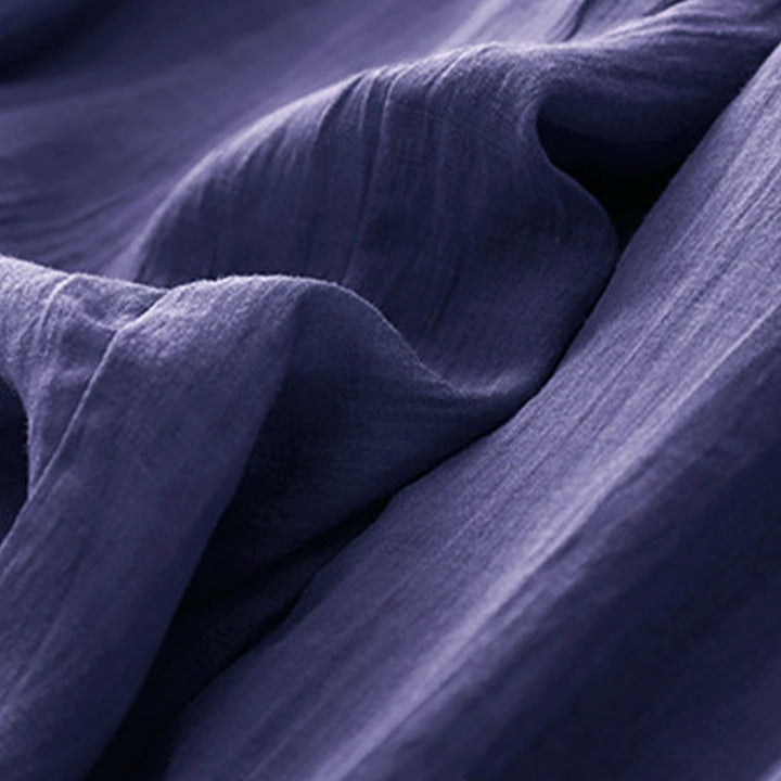 Buddha Stones Spring Pure Color Kordelzug Doppellagige Damenhose mit weitem Bein und Taschen - image 17