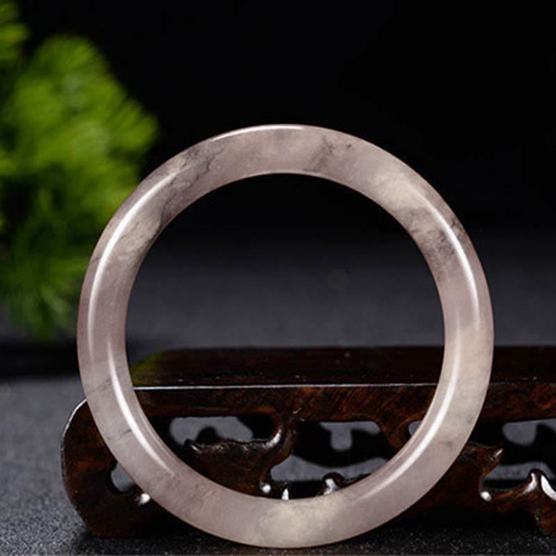 Buddha Stones Reichtumsarmband aus lila goldener Seide und Jade - image 6