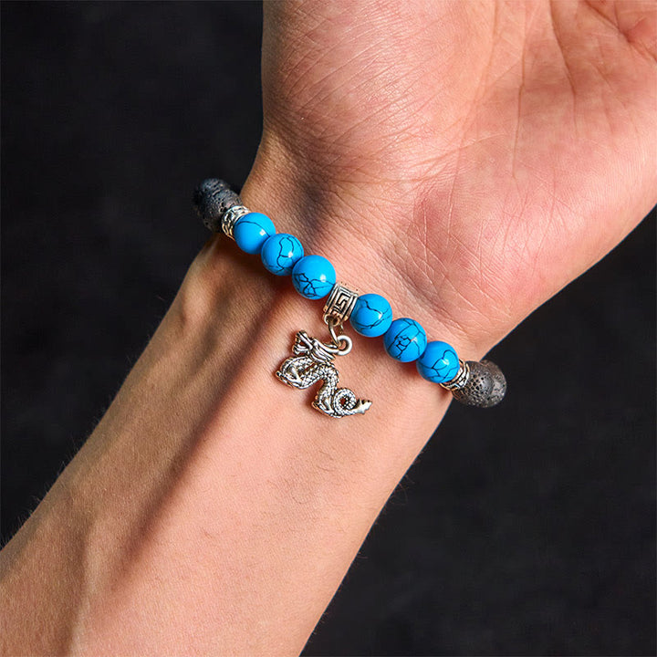 Buddha Stones Schwarze Lava-Bergkristallperlen Tiermuster Heilungsarmband - image 23