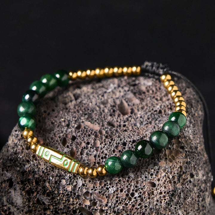 Buddha Stones Niedliches Knochenmuster Tigerauge Mut Perlen Armband - image 11