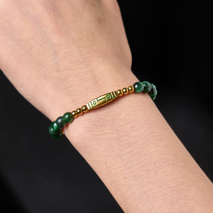 Buddha Stones Niedliches Knochenmuster Tigerauge Mut Perlen Armband - image 12