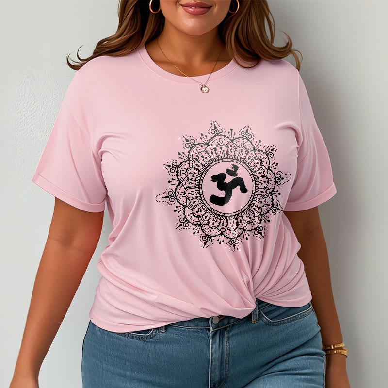 Buddha Stones Symmetrie Mandala Om Symbol Muster T-Shirt Baumwolle T-shirt - image 14