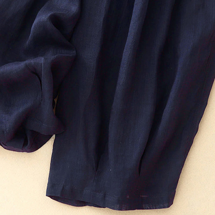 Buddha Stones Lässige, lockere, doppellagige, kurze Hose in 7-8 Länge für Damen mit Taschen - image 10