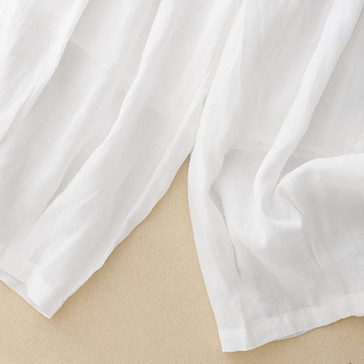 Buddha Stones Lässige, lockere, doppellagige, kurze Hose in 7-8 Länge für Damen mit Taschen - image 13