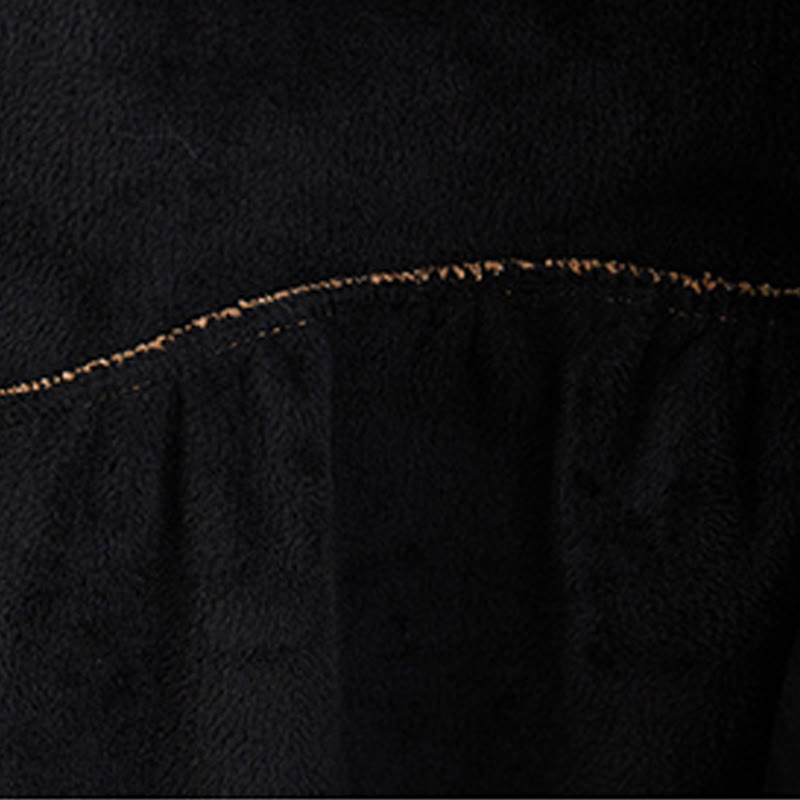 Buddha Stones Damenmantel mit schlichten Knöpfen, langärmlig, Baumwollcord, Fleecefutter und Taschen - image 7