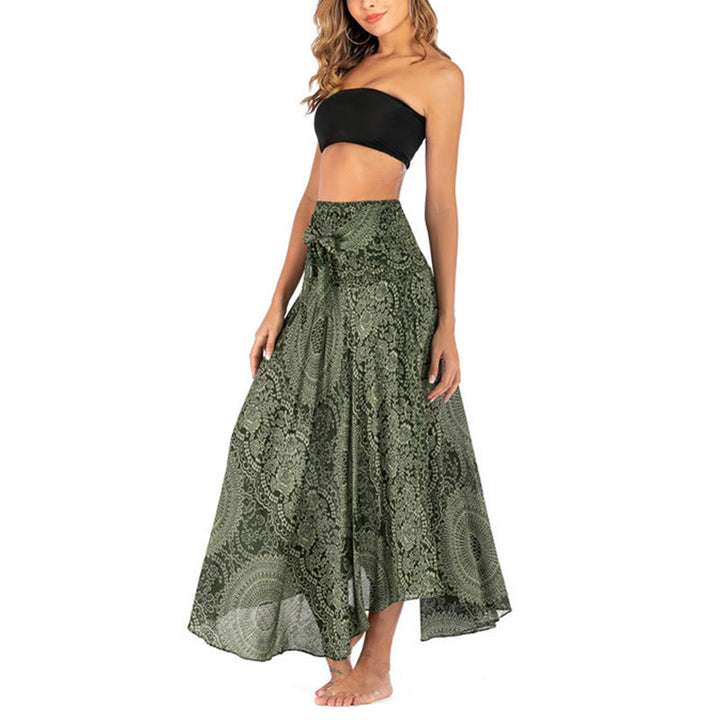 Buddha Stones Zwei Stil Tragen Boho Kompass Rose Blume Rock Kleid - image 5