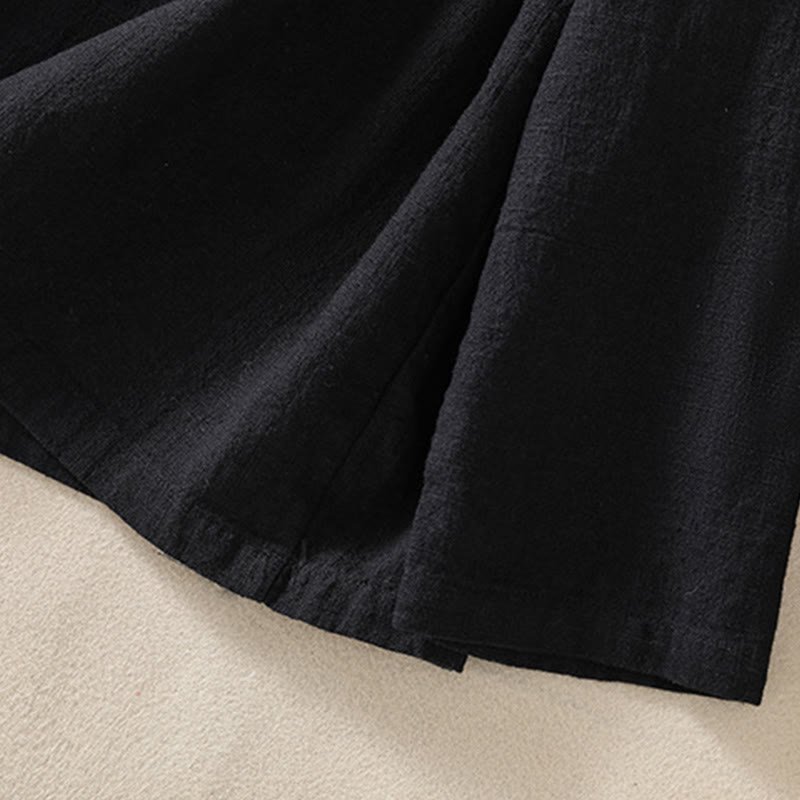 Buddha Stones Lässiges Damen-Langarmshirt mit Knöpfen und Rundhalsausschnitt aus Baumwolle mit Taschen - image 15