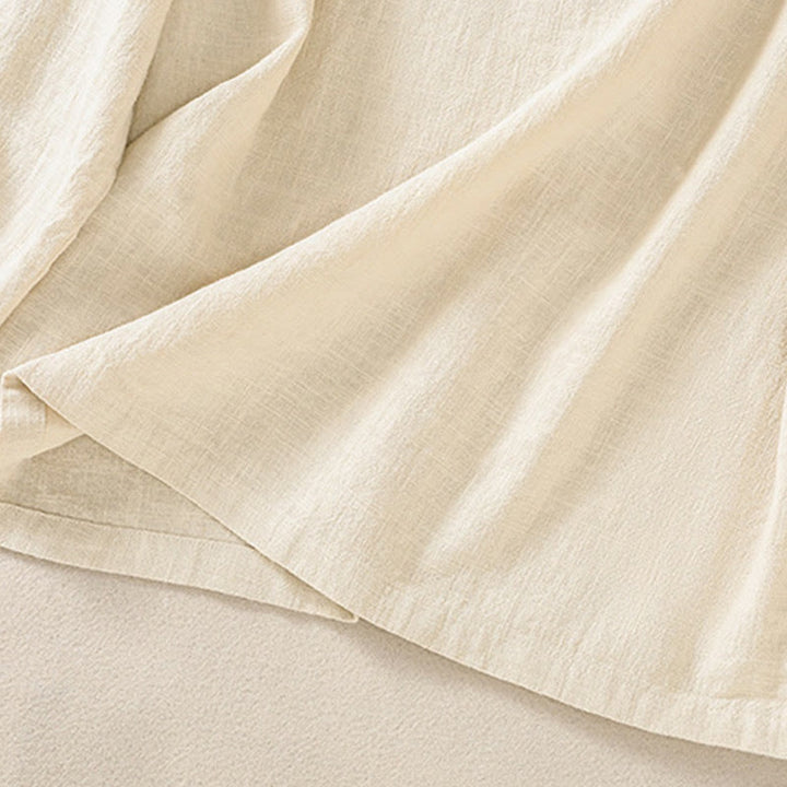 Buddha Stones Lässiges Damen-Langarmshirt mit Knöpfen und Rundhalsausschnitt aus Baumwolle mit Taschen - image 18