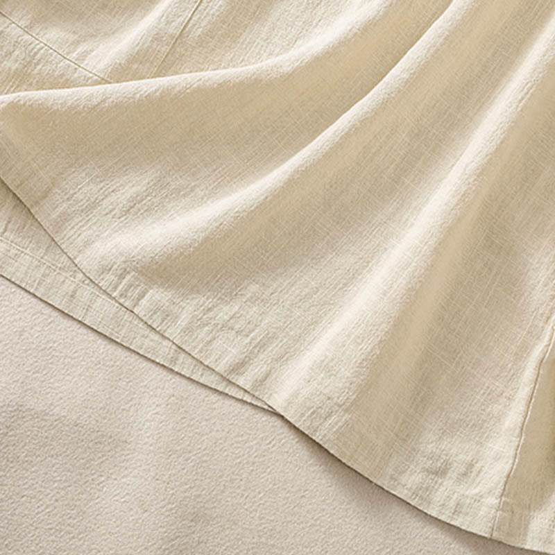 Buddha Stones Lässiges Damen-Langarmshirt mit Knöpfen und Rundhalsausschnitt aus Baumwolle mit Taschen - image 21