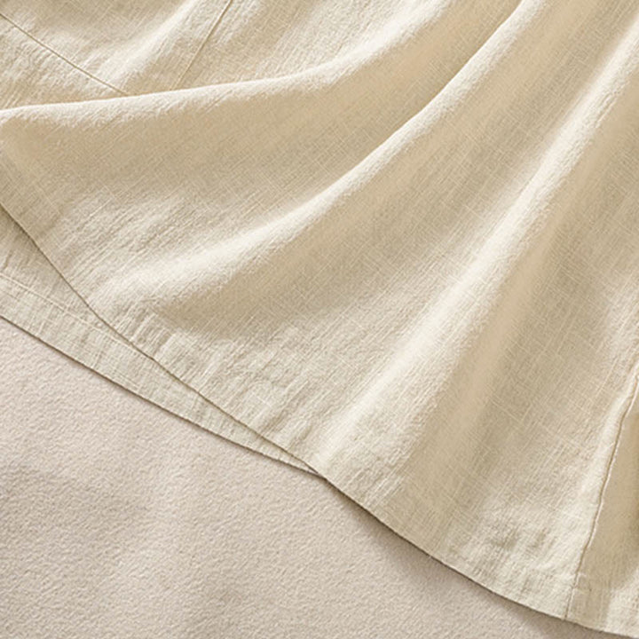 Buddha Stones Lässiges Damen-Langarmshirt mit Knöpfen und Rundhalsausschnitt aus Baumwolle mit Taschen - image 21