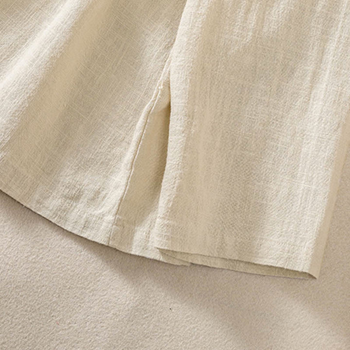 Buddha Stones Lässiges Damen-Langarmshirt mit Knöpfen und Rundhalsausschnitt aus Baumwolle mit Taschen - image 19