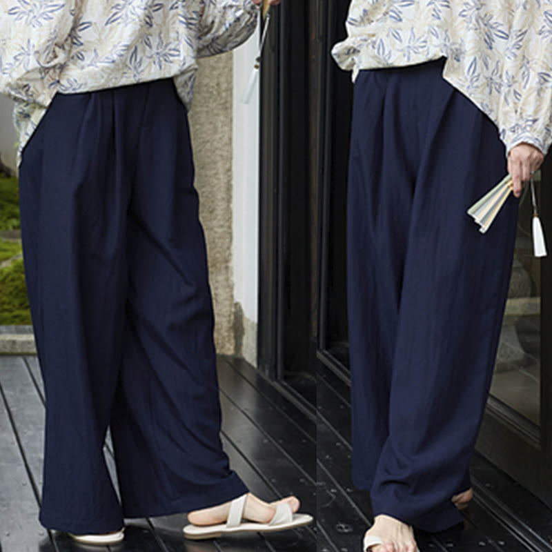 Buddha Stones Schlichte, knöchellange Damenhose mit Taschen für ältere Erwachsene - image 31