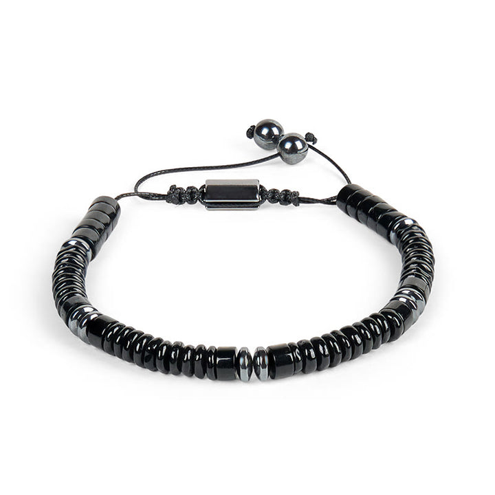 Buddha Stones Kleines schwarzes Obsidian-, grünes Aventurin- und graues Jaspis-Tigerauge-Armband mit Kraftseil - image 4