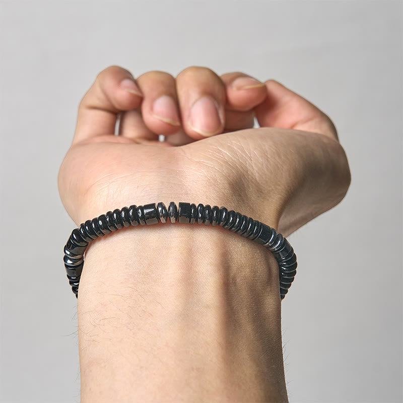 Buddha Stones Kleines schwarzes Obsidian-, grünes Aventurin- und graues Jaspis-Tigerauge-Armband mit Kraftseil - image 3