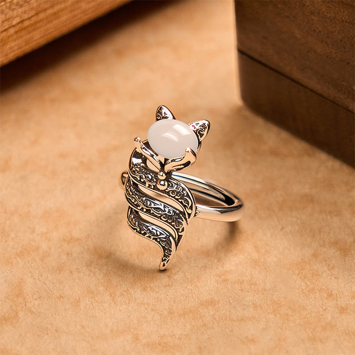 Buddha Stones Kupfer Fuchskopf Offener Heilring - Kupferfuchskopf - image 0