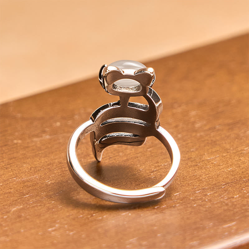 Buddha Stones Kupfer Fuchskopf Offener Heilring - image 2