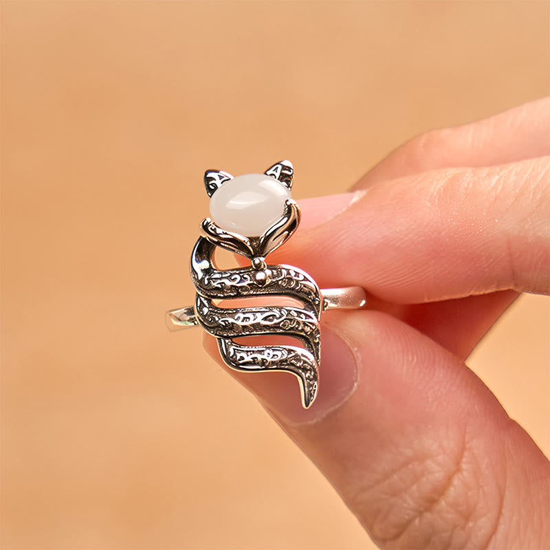 Buddha Stones Kupfer Fuchskopf Offener Heilring - image 3