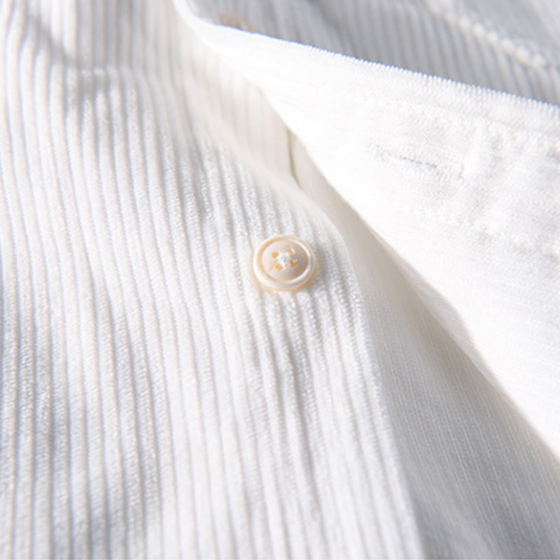 Buddha Stones Spring Plain Simple Buttons Design Cord Herren Langarmjacke mit Taschen - image 6