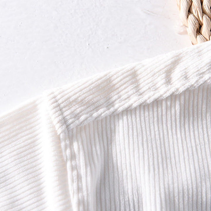 Buddha Stones Spring Plain Simple Buttons Design Cord Herren Langarmjacke mit Taschen - image 8