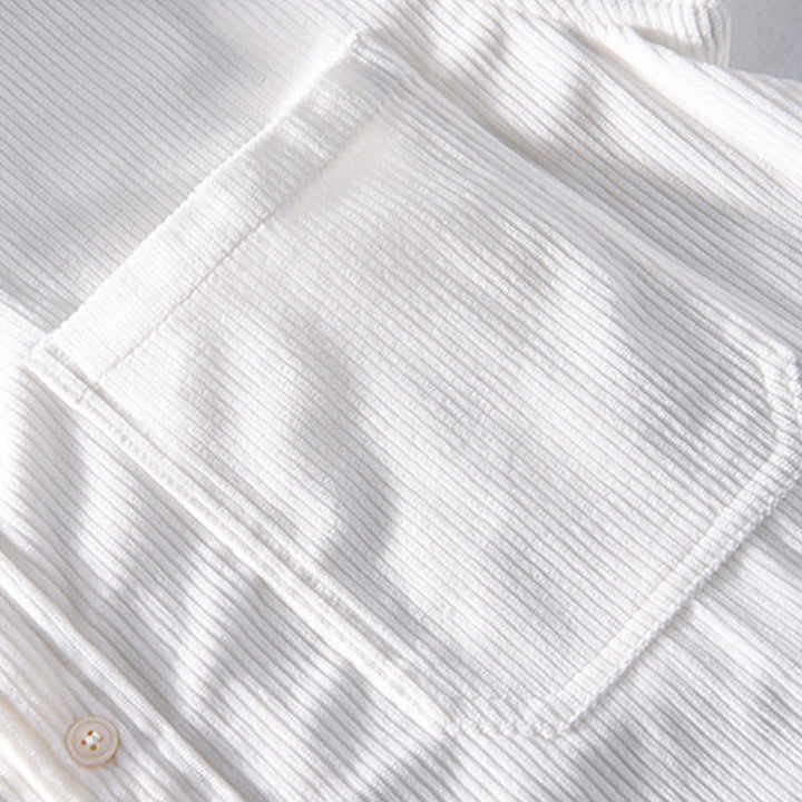 Buddha Stones Spring Plain Simple Buttons Design Cord Herren Langarmjacke mit Taschen - image 9