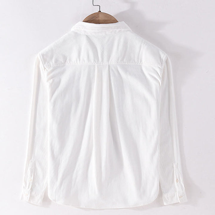 Buddha Stones Spring Plain Simple Buttons Design Cord Herren Langarmjacke mit Taschen - image 4