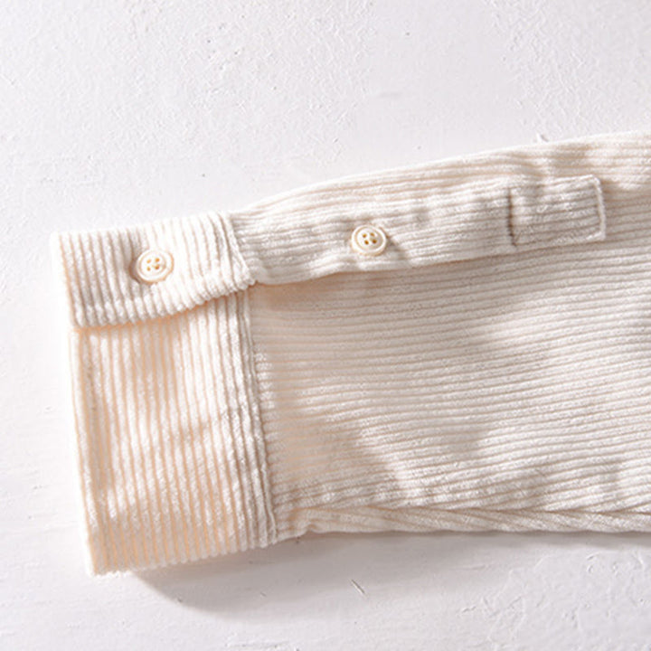 Buddha Stones Spring Plain Simple Buttons Design Cord Herren Langarmjacke mit Taschen - image 13